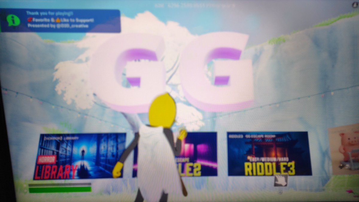 qaFZdN6OOVHnPWZ's tweet photo. この前やったESCAPEMAPの中で見つけたクリエイター「O2D」さん。
シリーズ物があったからやってみたら難しくて手強くて楽しくて4日目にしてクリアできた!
レベル解けたときの脳汁ヤバかった✨️✨️
楽しませてもらいます😆
#Fortnite
#O2D
#Creative
#ESCAPE https://t.co/qYhRe1cqVe