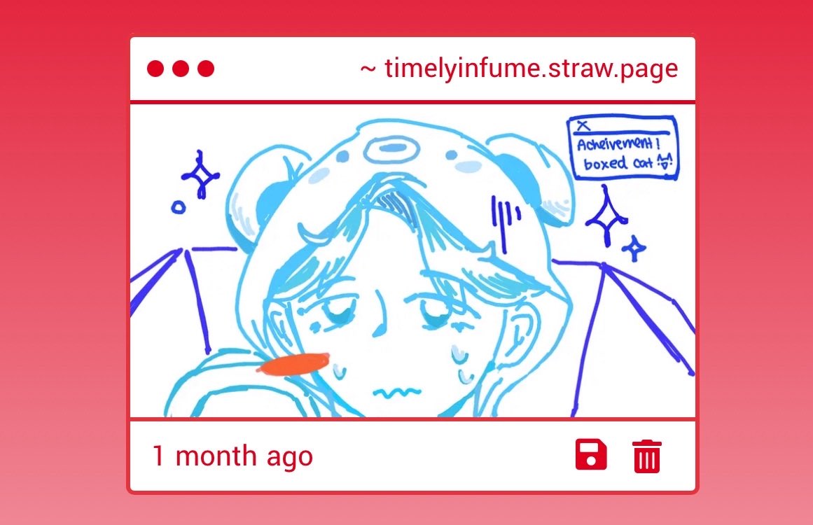 timelyinfume's tweet photo. i love ur art but pls dont remind me of #That stream. every night i wake up at 2:47 am and out of the corner of my eye i see infume in the box https://t.co/ocM2Rn2xwE