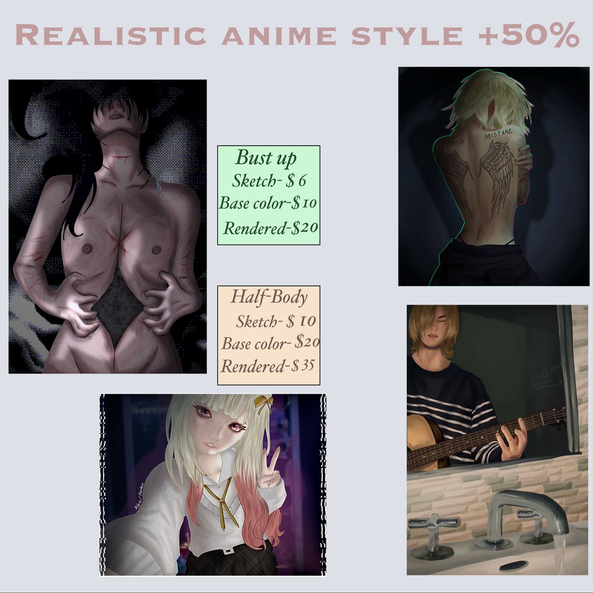 Phebax11037's tweet photo. Trust there’s more but I can’t upload it #commissions #cheapcommissions #art #artist #anime https://t.co/Y373fZe5dN