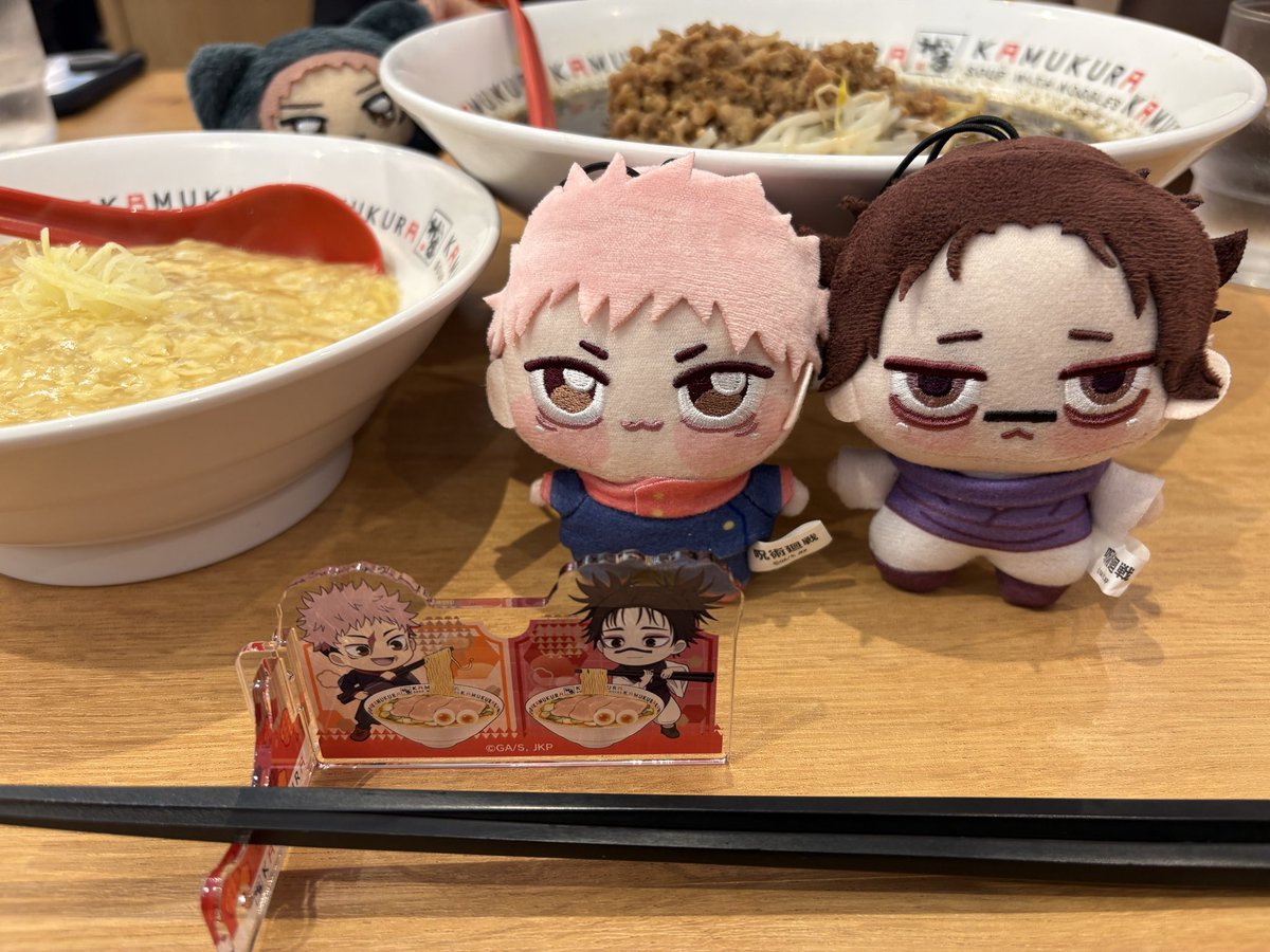 ラーメン食べに来た 箸置きアクスタ買えてうれぴ〜