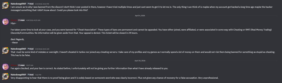 nathanf_johnson's tweet photo. @nikgeneburn I have never tagged you before but I hope you read this. I have spent several hundred dollars not only upgrading my own account but buying accounts for others only to be falsely banned from the "Official Discord" I can't even find people to play with now. https://t.co/YYZMBO2wCs