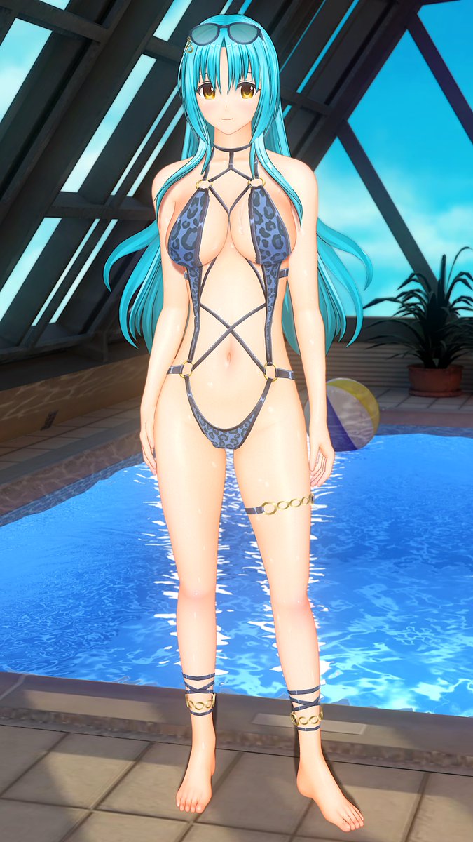 サタデー☆モーニン！
なびく青髪、すらりと伸びた手足、そして、豊満な…( *´艸｀)
#COM3D2