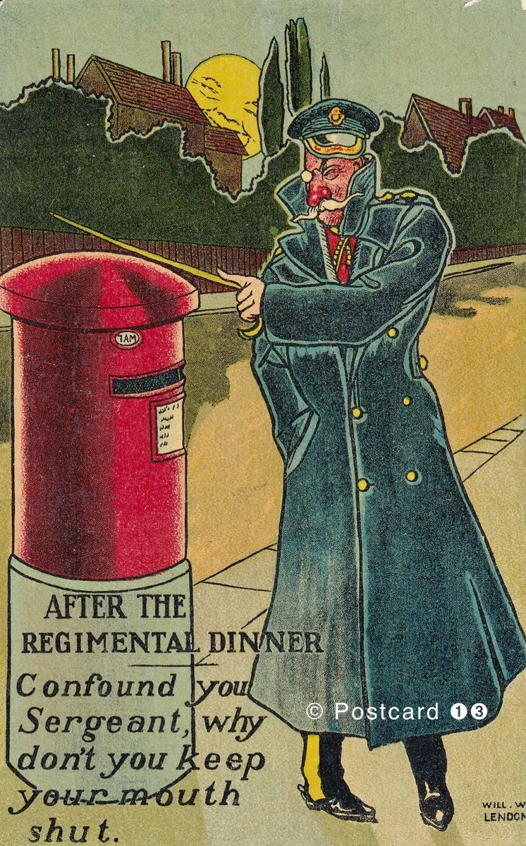 postcard13's tweet image. #PostboxSaturday
Comic postcard illustrated by artist Will W Lendon, postbox, army humour, drunk
#postbox
#postoffice
#postcard
#oldpostcard
📮