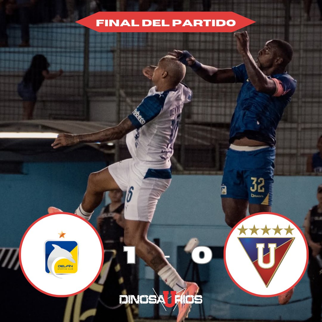 Dura caída de <a href="/LDU_Oficial/">LDU Oficial</a> en Manta. El equipo no levanta cabeza en campeonato y cayó ante Delfín SC. Ahora hay que concentrarse en el siguiente partido por Libertadores. Como hinchada vamos al estadio para levantar al equipo

#LDU
#DinosauriosLDU
#LaBandaDeLaNorteBaja