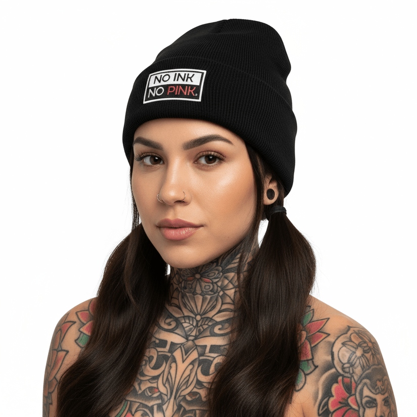 thighbrush's tweet image. THIGHBRUSH® Cuffed Beanies with NO INK NO PINK™ Patch. Black with White and Pink Thread. One Size. *Store Link in Bio* @thighbrush #thighbrush @thighbrushapparel #thighbrushapparel #featuredproducts #gifts #fungifts #THIGHBRUSHNATION #hats