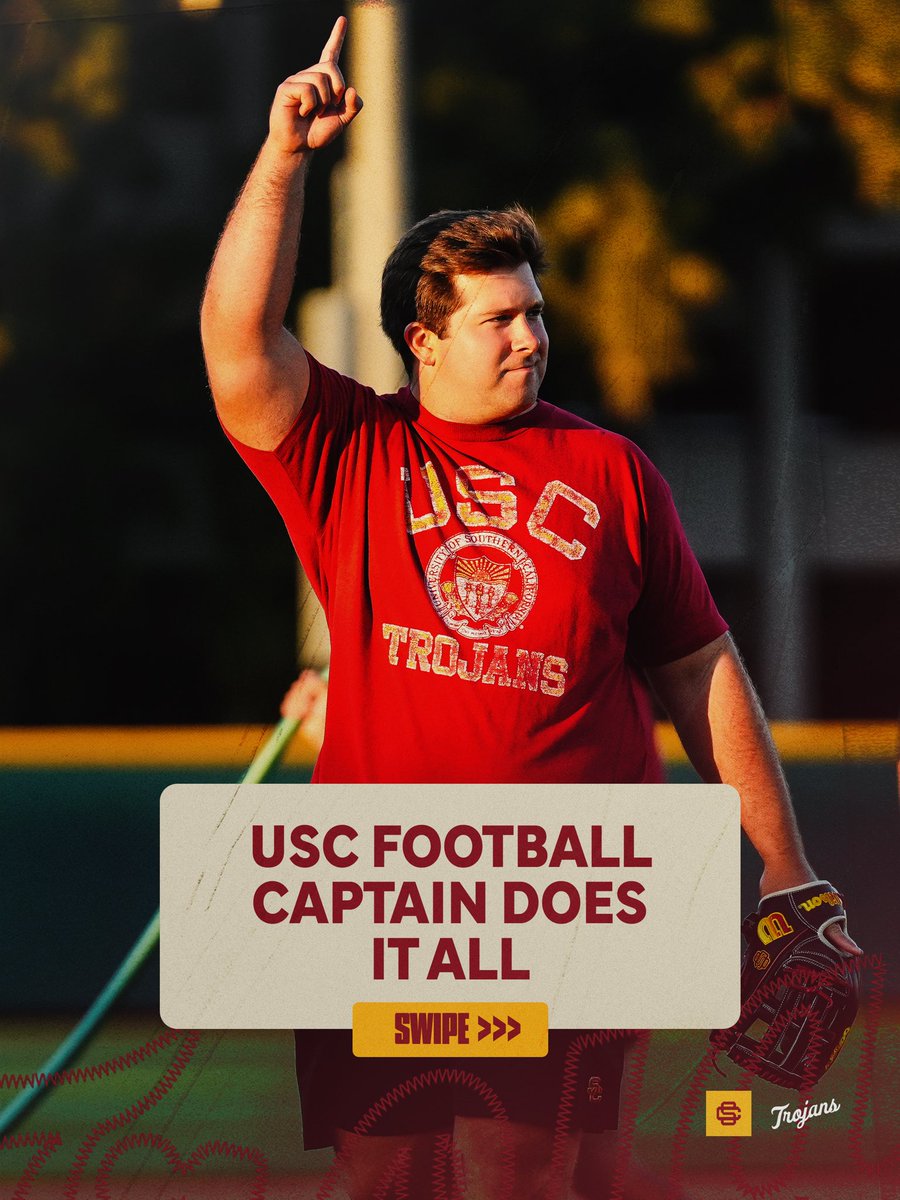USC_Baseball's tweet image. A big shoutout to USC Football Captain Kilian O'Connor for throwing out tonight's first pitch! ✌️

#FightOn x @uscfb