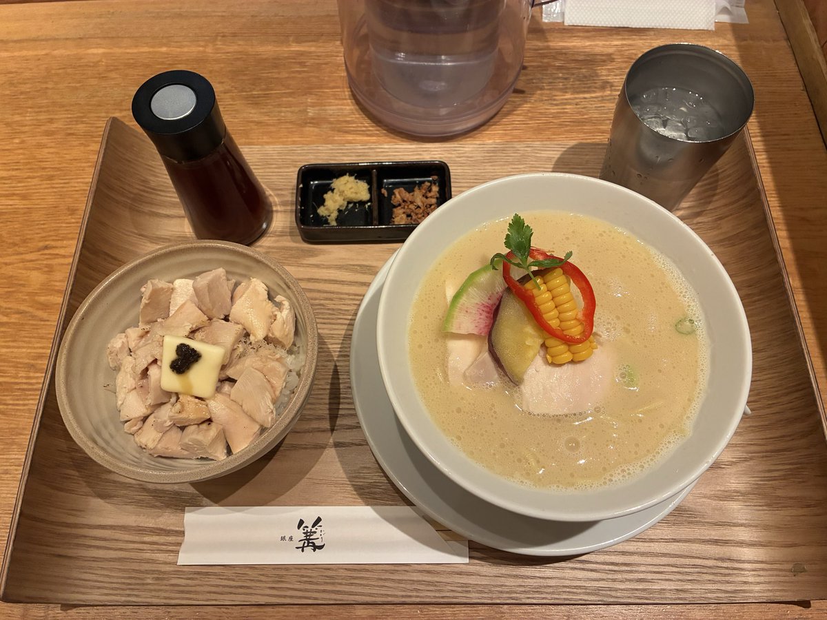 saepiiin's tweet photo. 一時帰国麺🍜

亀戸煮干中華蕎麦つきひ　@亀戸
▶︎博多地鶏とかきの塩蕎麦
▶︎雲丹と大葉の和え玉
銀座　篝　　　　　　　　@梅田
中華そば桐麺総本店　　　@十三 https://t.co/JArb5jgZ3q