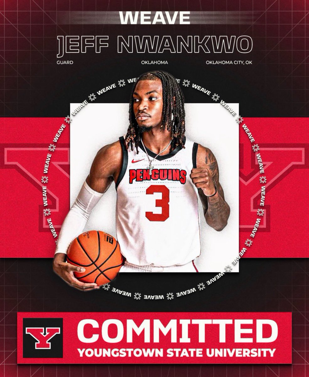 WEAVE's tweet photo. Together with Jeff Nwankwo (@NwankwoJeff) we are excited to announce his commitment to Youngstown State University. #WEAVE 🧶 https://t.co/tUOK1ZTmfF