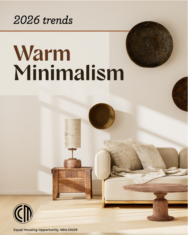 Warm minimalism is simplicity. Not a stark, sterile, empty kind — but soft, inviting, human. Lean into comfort, natural materials, neutral colors and layered textures. 

See the rest of 2026's top trends: spr.ly/6013B6mNVc