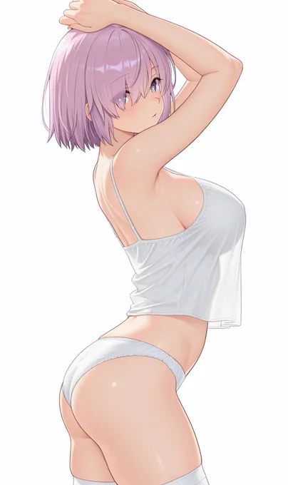 おはマシュ SFW No suggestive intent, No nudity. This expresses the feeling of waking up in a refreshing and healthy morning. #FGO
