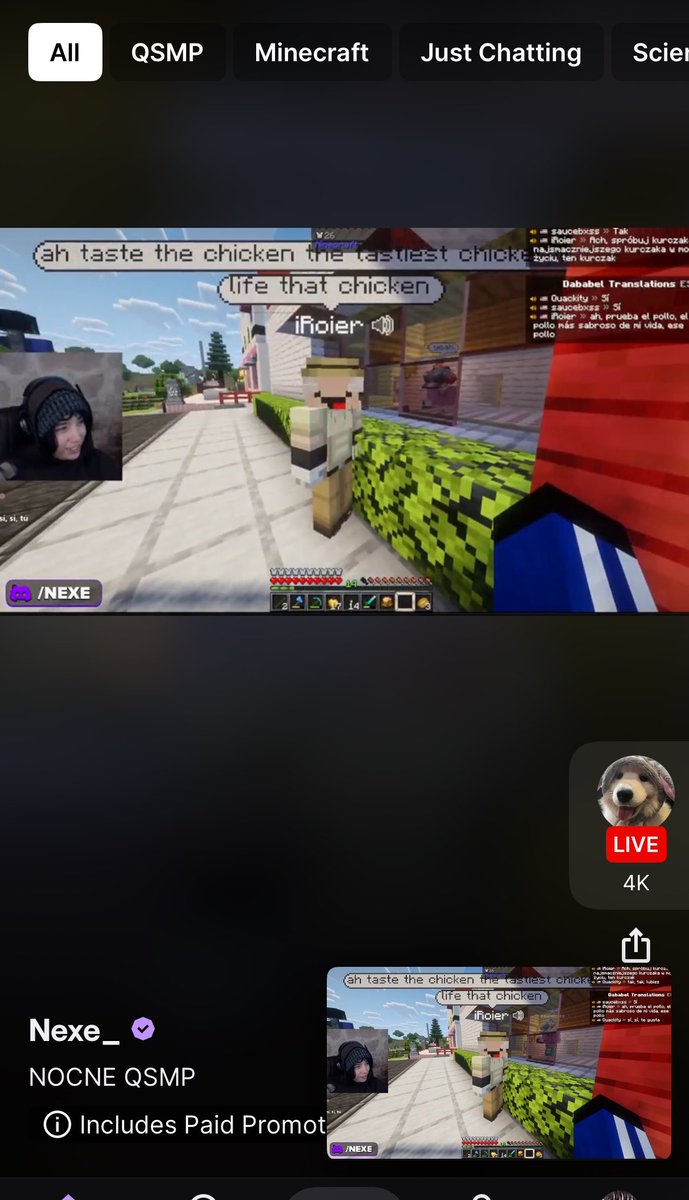I just opened Nexe stream why is he just watching quackity LMAOOOOOO