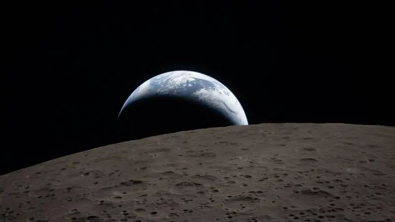 Albion_Rover's tweet photo. Tell me @delingpod, why in this NASA photo, republished by @BBCNews, is the moon in shadow? https://t.co/62BAZSIHDd