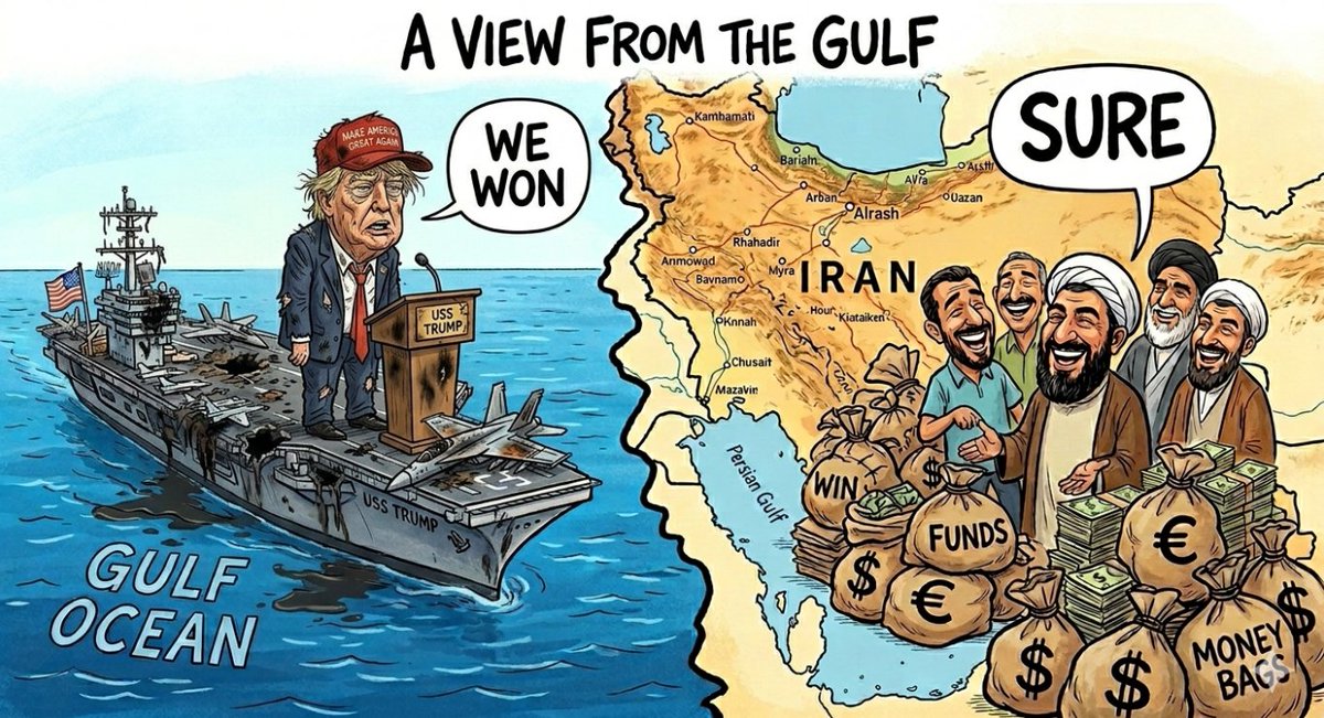 movedshook's tweet photo. This is how the world sees the US and Iran now. https://t.co/WqPZQMRNi9
