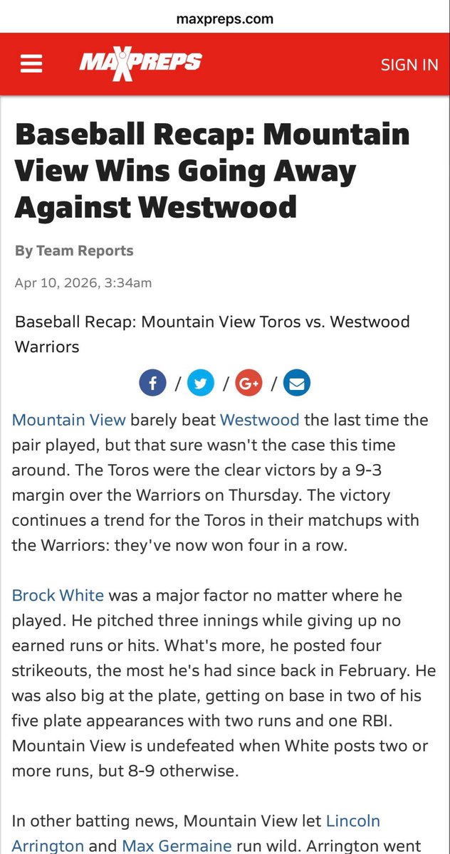 Brock_White_1's tweet photo. W against Westwoodโผ๏ธ
Look out for @MaxGermaineJr @LincolnArr1 and @Mitch_lamoreaux these guys are going places
Big things coming from @mvtorobaseball
@CoachArzagaMVT @MaxPreps #asubaseball #nextlevel https://t.co/pmwuCIw298