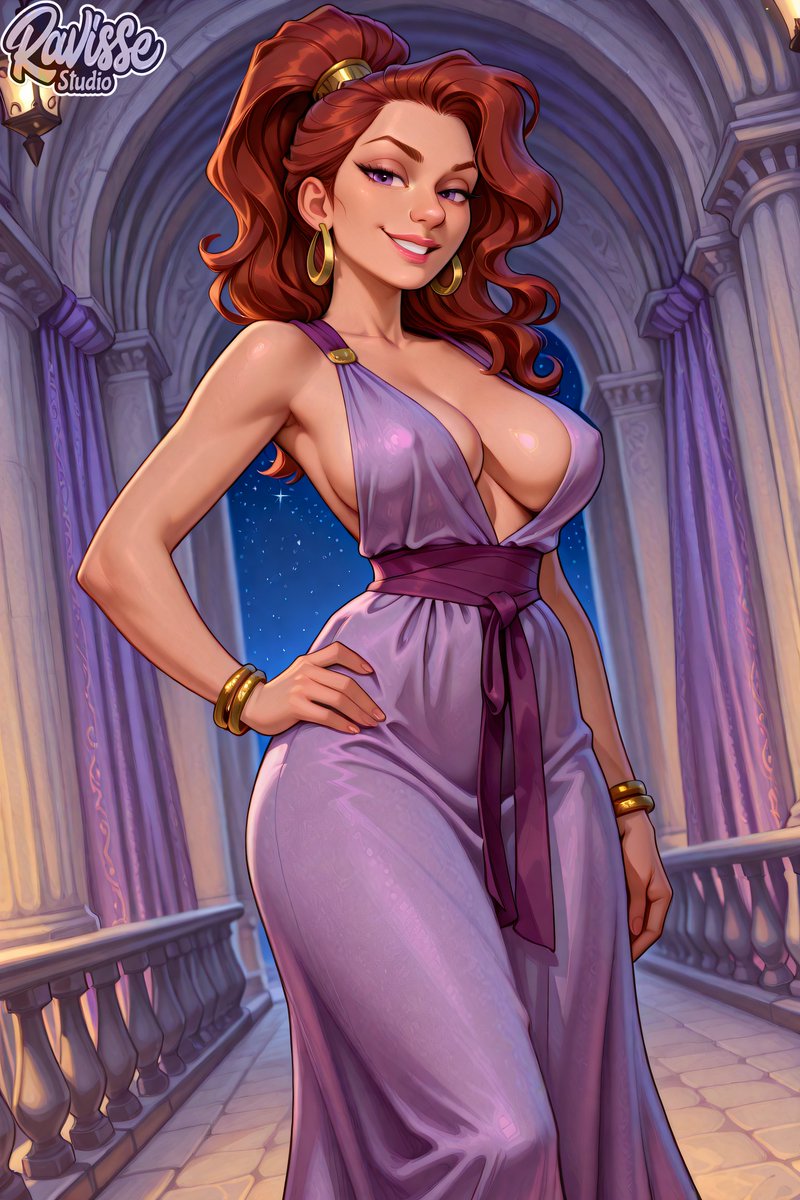 RavisseArt's tweet image. Released today for my 🅿️atreon subscribers: a brand new 100-image set featuring Megara!

#aiart #fanart #RavisseStudio #Megara