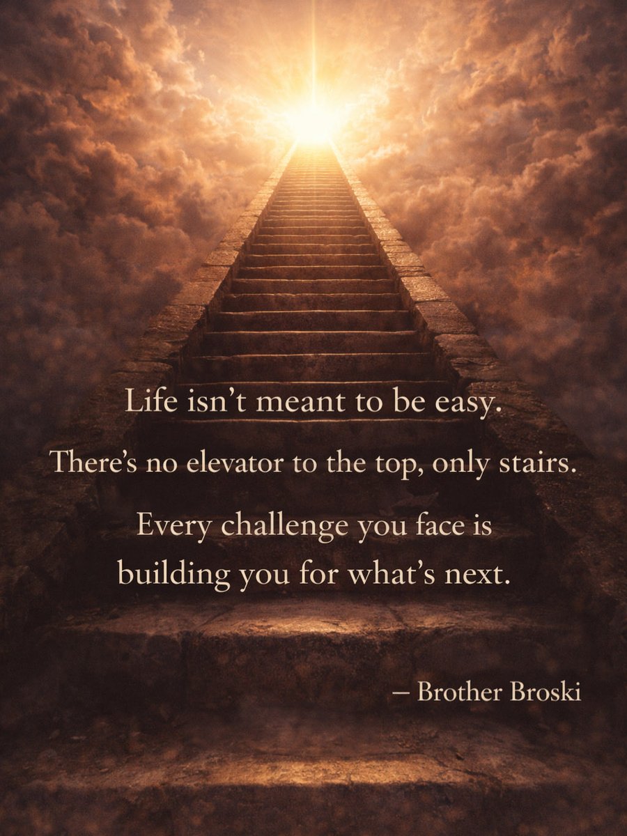 No elevator to the top.
Only stairs.
Every step is building you.

#Mindset #Discipline #Motivation #BrotherBroski