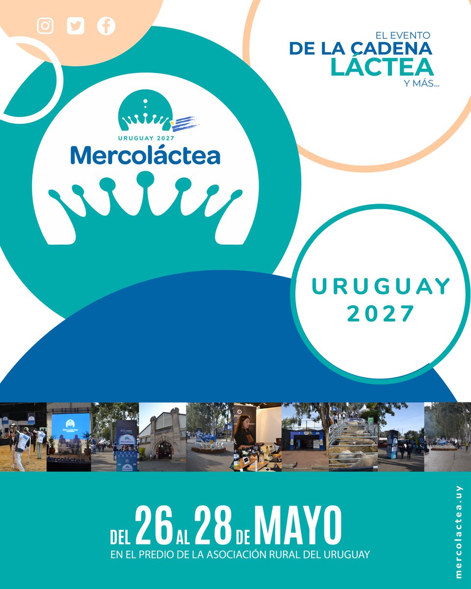 mercolacteauy's tweet image. MERCOLÁCTEA 2027 🇺🇾

La lechería se vuelve a encontrar🐄

Innovación, tecnología y producción en un solo lugar.

Mercoláctea 2027
El futuro empieza acá. #lecheria #produccionlechera #tambo