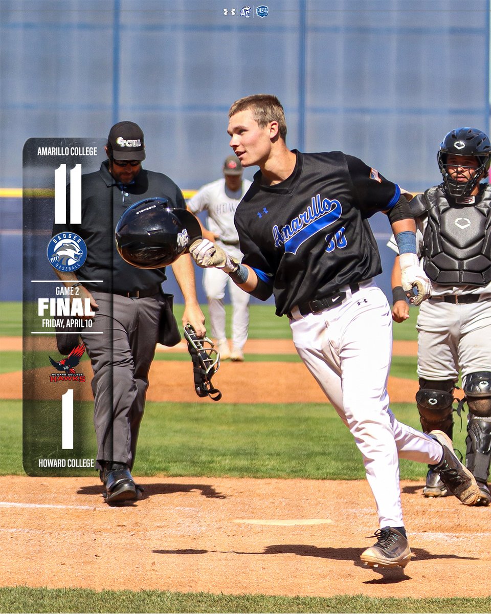 ACBaseball806's tweet photo. Another run-rule conference victory is in the books ✍️

The Badgers even the series via a five-inning rout at Hodgetown. Freshman Gabe Compton hit a grand slam and a solo home run to join the exclusive multi-homer game club.

Colton McClure hit his third homer of the season – a two-run blast.

Brayden Gurney secured his fourth consecutive conference victory on the mound with three strikeouts and no earned runs in a complete-game outing.