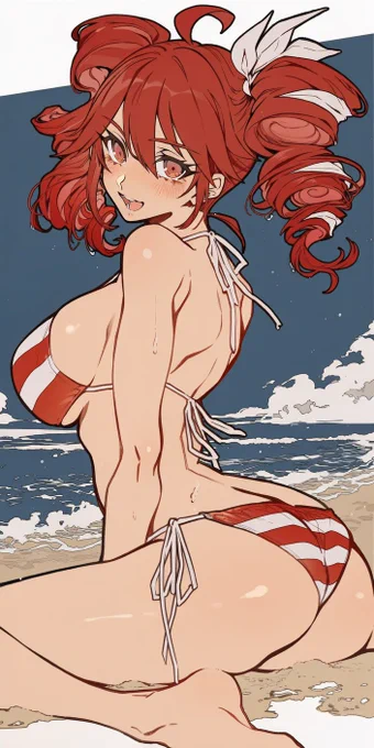 Bikini Teto @ beach 重音テト / KasaneTeto