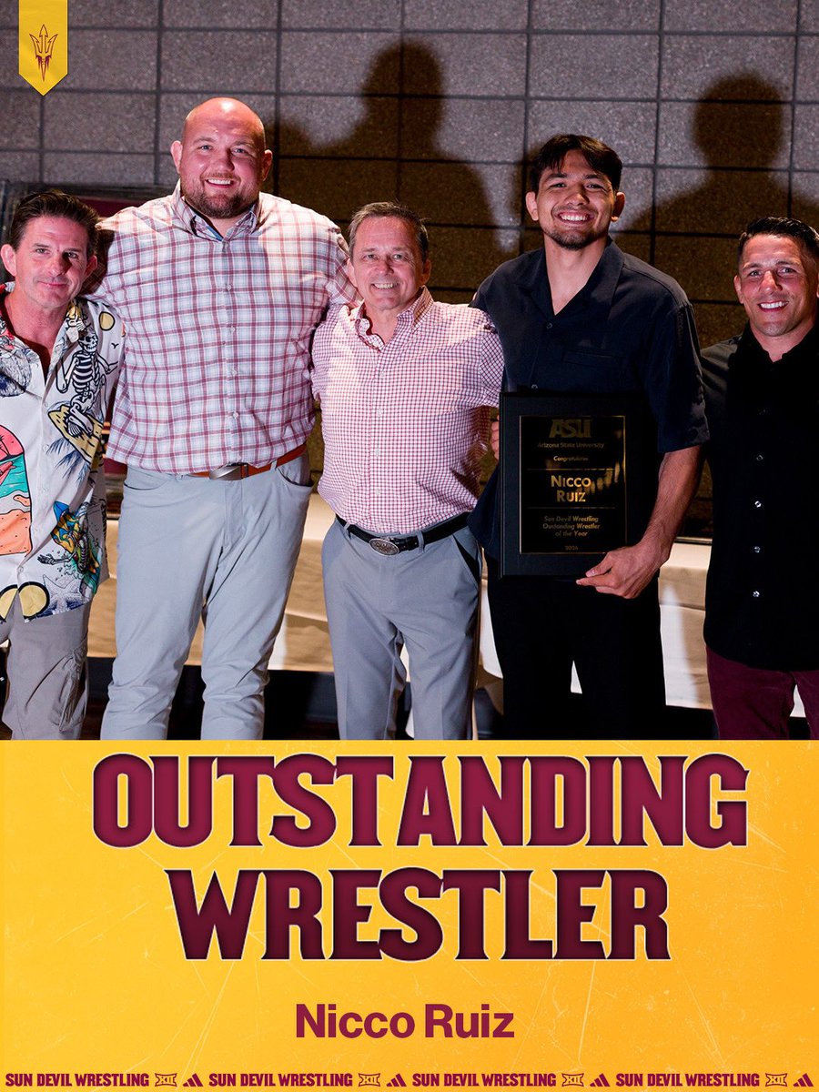 ASUWrestling's tweet image. Outstanding Wrestler of the Year: Nicco Ruiz. 

#ForksUp /// #O2V
