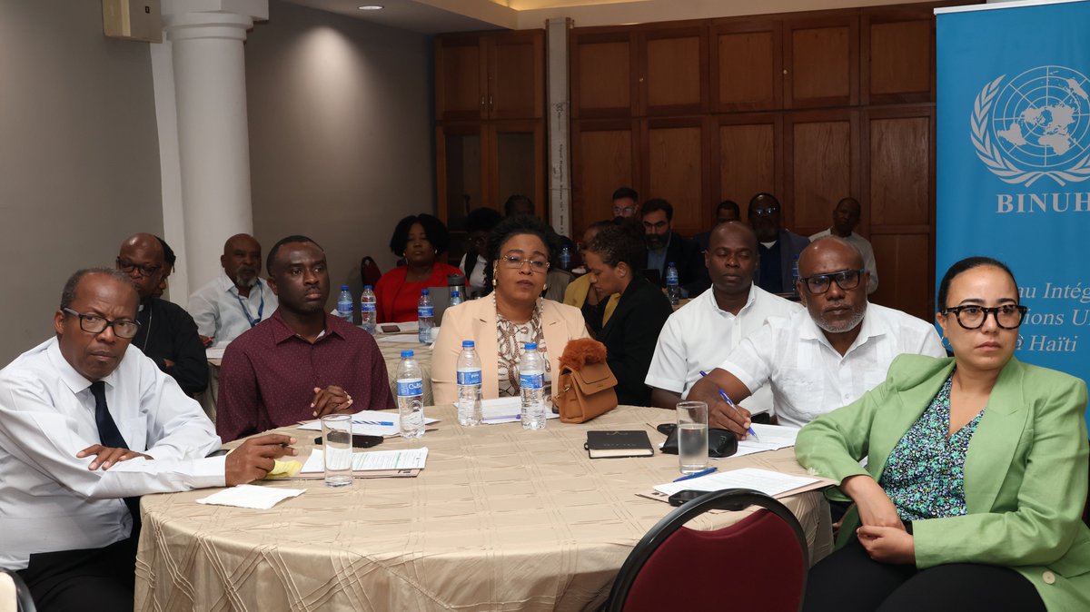 BINUH_UN's tweet photo. La Task Force DDR-RVC a favorisé un dialogue entre les autorités haïtiennes, la CNDDR, @MJSAChaiti, l’IBESR, les partenaires, la société civile, le secteur privé, les organisations internationales et les Nations Unies autour de la feuille de route de la CNDDR. https://t.co/pNFNpCNago