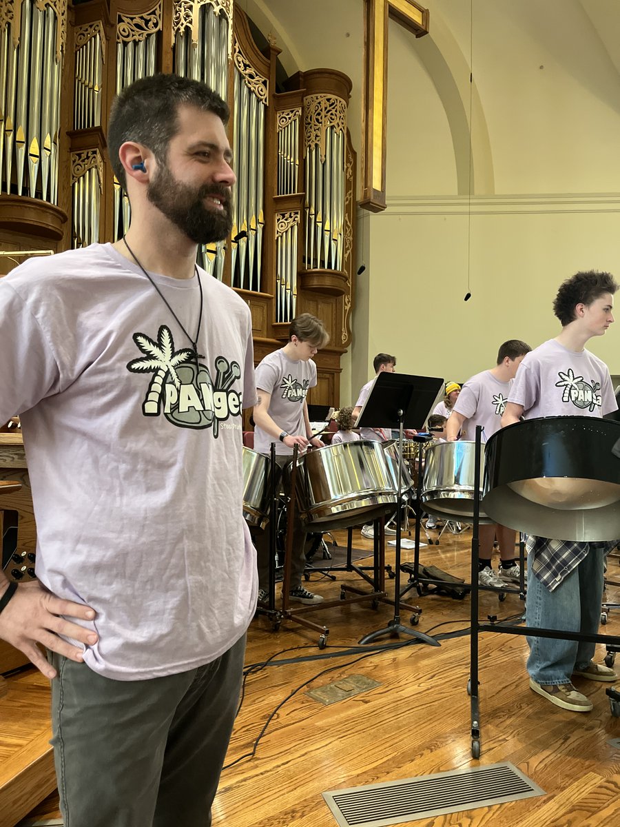 MusicatLPS's tweet photo. Congrats to steel drum ensemble PANgea with directors Aaron Mathis and Keygan Boesinger. They had had a fabulous performance on Friday LIVE for Nebraska Public Radio this morning at St. Paul United Methodist Church! https://t.co/Gm8W88wkoF