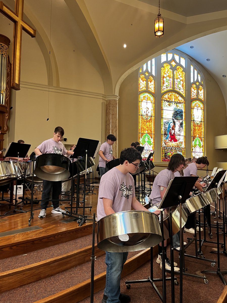 MusicatLPS's tweet photo. Congrats to steel drum ensemble PANgea with directors Aaron Mathis and Keygan Boesinger. They had had a fabulous performance on Friday LIVE for Nebraska Public Radio this morning at St. Paul United Methodist Church! https://t.co/Gm8W88wkoF