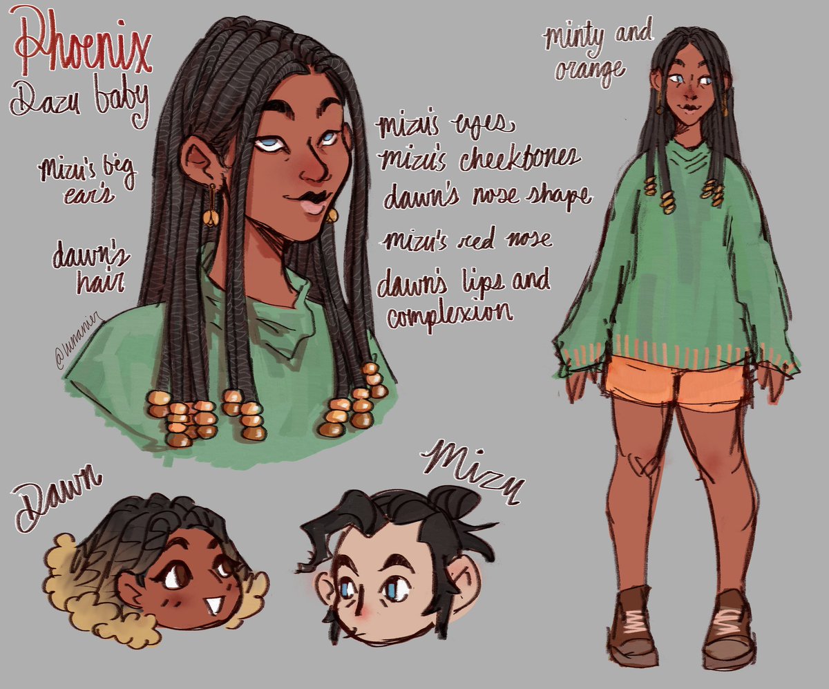 the worms in my brain made me do this. mama dawn and papa(?) mizu