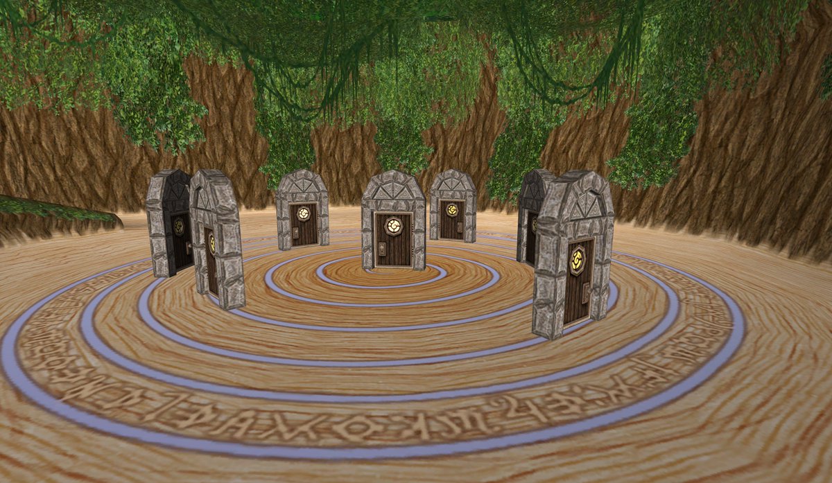 theatmoplex's tweet photo. Fun Fact: To travel the Spiral, you first enter Bartleby in Ravenwood. You can unlock the World Door in the center and go to *any* World with its respective Spiral Key. 

But in Wizard101 Alpha, there were multiple World Doors, and each linked to only *one* specific World. https://t.co/ldzRDD1pXI