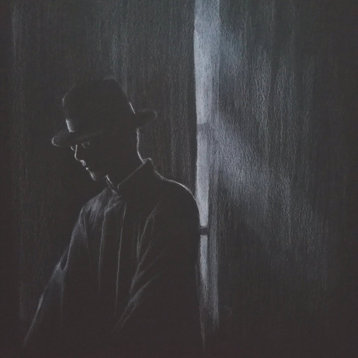 魏若来・追風者より　
白鉛筆、水彩/white pencil and water color  on black paper 
#王一博 #WangYibo