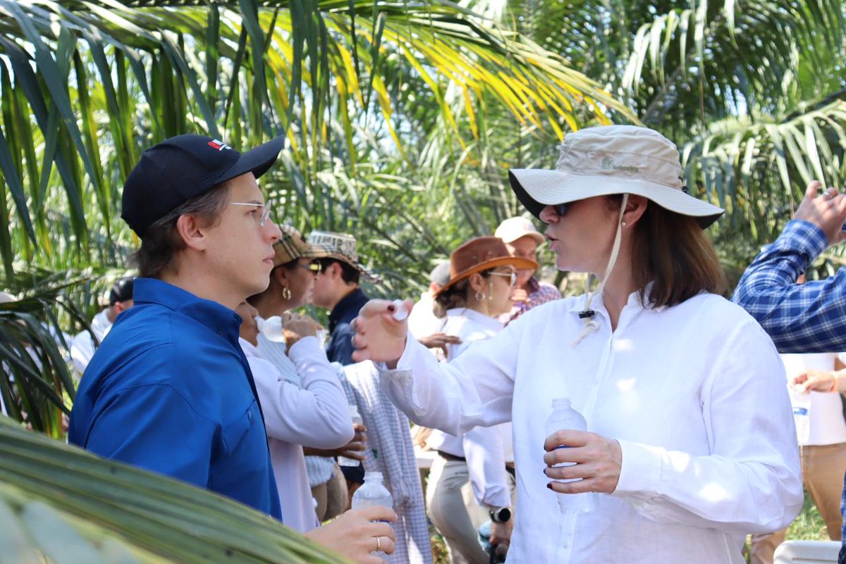 FedepalmaOrg's tweet photo. Como parte del segundo día de la visita de @AgendaCAF a la Zona Norte, Fedepalma en compañía de @CenipalmaOrg y los núcleos palmeros @palmaceitesSA @gremca_sa  @DaabonOrganics, continuó mostrando el trabajo que se realiza en territorio. 

Durante esta oportunidad, los visitantes conocieron: 

✅ La finca Padornelo donde se evidenciaron las prácticas agrícolas, los procesos de renovación hacia los Híbrido OxG y las estrategias que están impulsando para fortalecer la actividad productividad y mejorar la sostenibilidad del predio.

✅ A productores de pequeña escala, con quienes socializaron los desafíos y oportunidades que presenta el sector palmero en esta región del país. 

✅ El proyecto para el aprovechamiento y uso eficiente del recurso hídrico, en el cual la Federación realizó desde el 2016 un diagnóstico con Findeter y otros sectores productivos de la región para soluciones multipropósito en la región centro y norte del departamento del Magdalena. 

“Esperamos trabajar de manera unida con la @AgendaCAF para mejorar el desarrollo y competitividad de esta zona del país. Desde el sector palmero le damos las gracias al presidente ejecutivo de la CAF, @sergiodigra, por haber permitido que esta comisión pudiera conocer de primera mano nuestro sector”,  @PatryDiazH, Gerente Regional de Fedepalma.