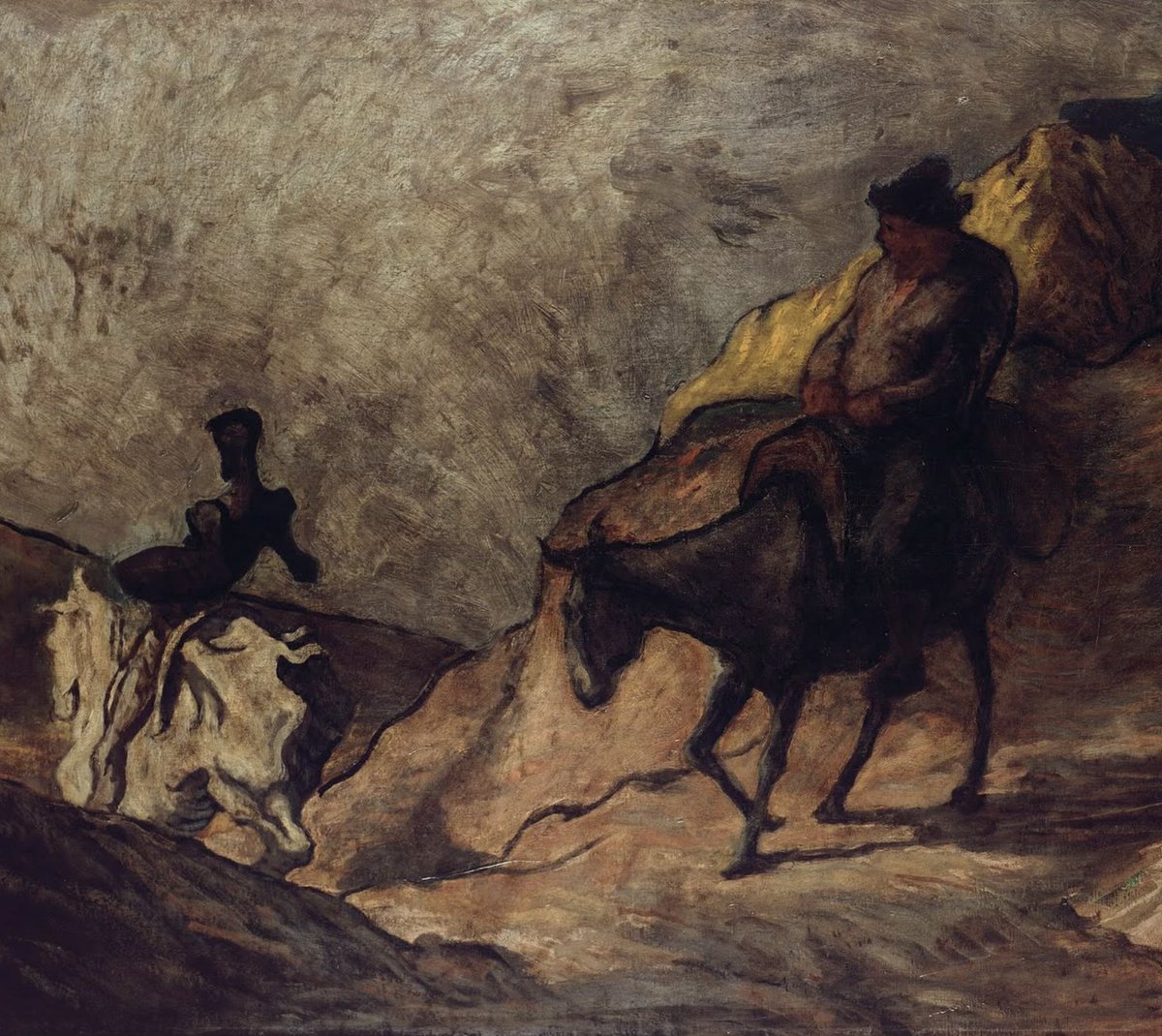 mhcoutinho_48's tweet photo. Honoré Daumier ( Français,1808-1879):”Don Quichotte et Sancho Panza”, 1866/68. https://t.co/4G0WXhn4su