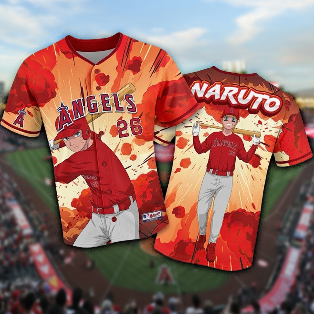 ModernNotoriety's tweet photo. Naruto x Los Angeles Angels baseball jersey giveaway for Anime Night 🦊⚾️

🗓️ August 24th at Angel Stadium https://t.co/843oPF3ZDF