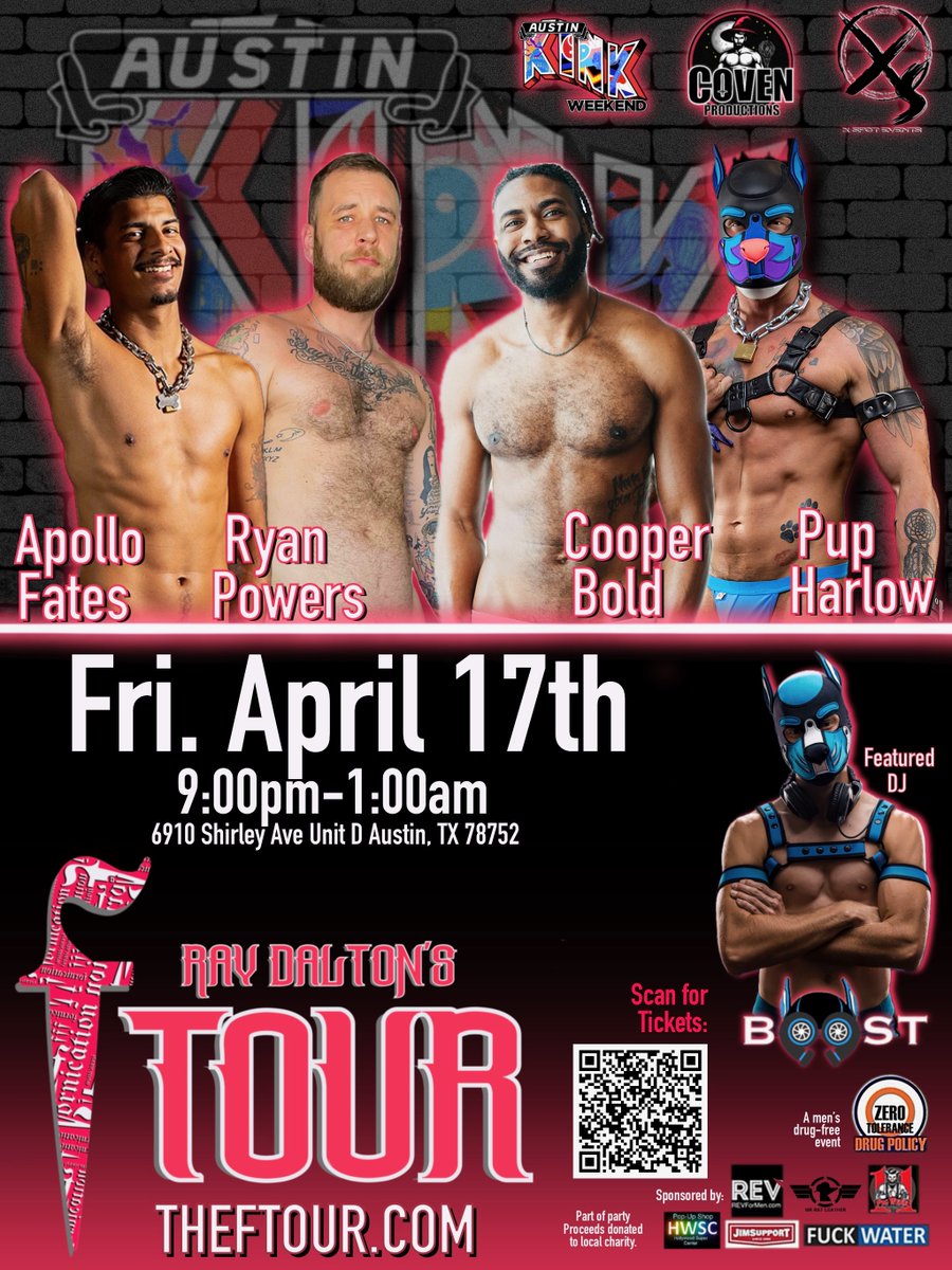 CovenProduced's tweet photo. Who doesn't  love a meet and greet?? 

Come meet our boys @ApolloFFates69 @Cumrade_Powers @CooperBoldx and @PupHarlow 

use code SLING for $10 off your 🎟️ https://t.co/Xlcpvo2V0W
