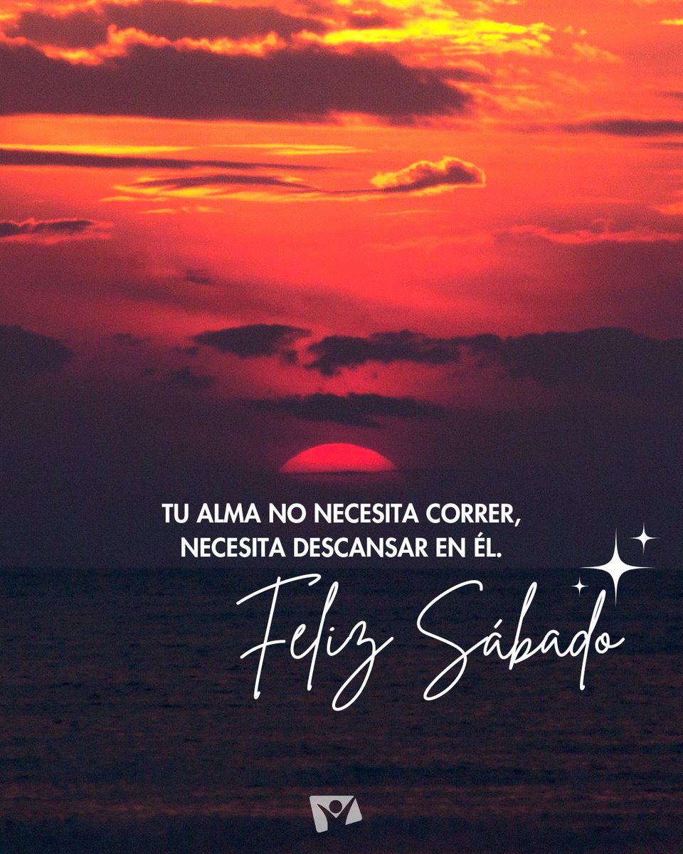 Recuerda que estás en las mejores manos y que su plan sigue en marcha mientras tú descansas 🤍. 

Que este Sábado sea el recordatorio de que ya eres amado, sin necesidad de hacer nada más 🫂. 

Feliz Sábado ✨