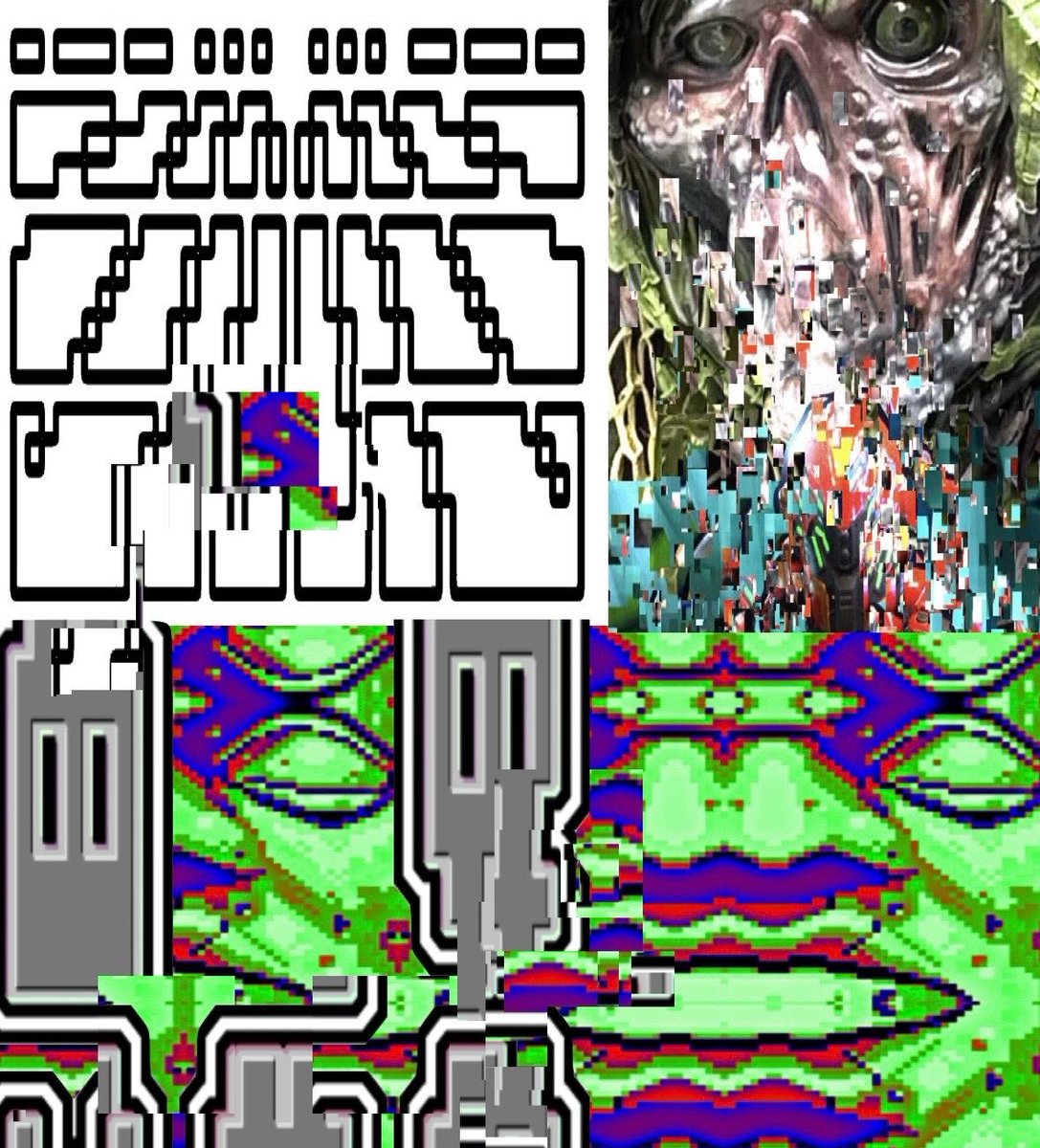 I/m back in the digital trenches. Pissing about with distorted grafix, glitchy trax, and exploring wormholes