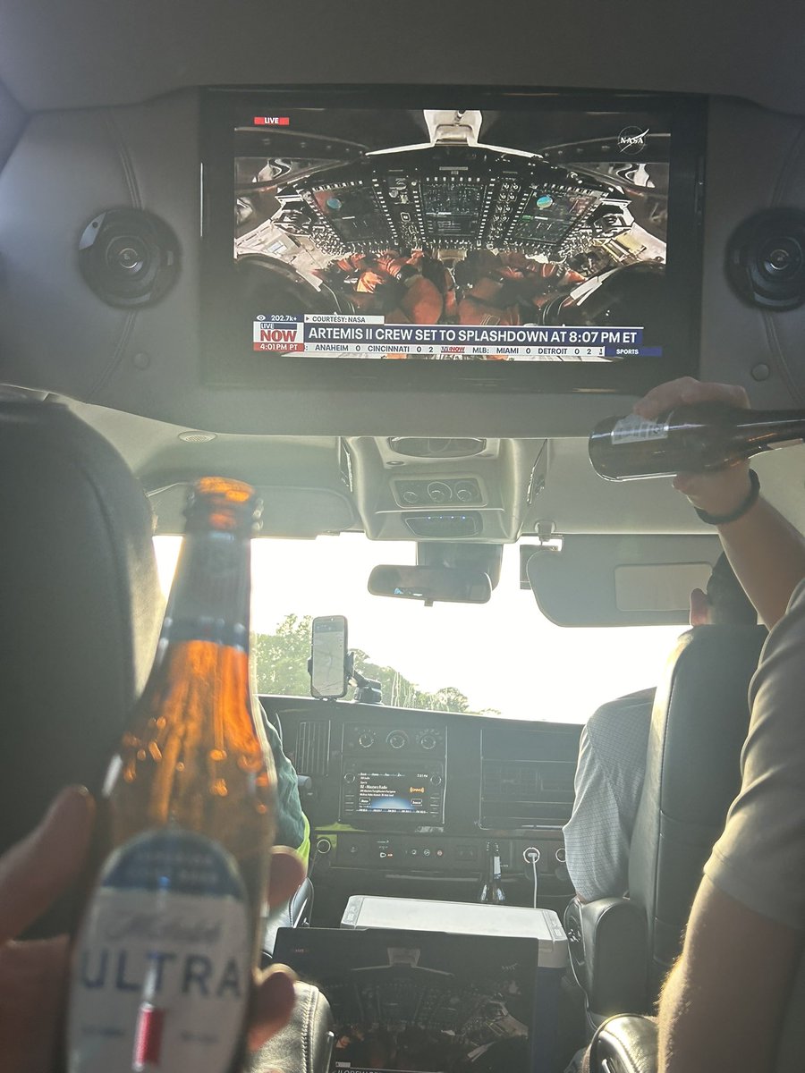 credwaterJr's tweet photo. Driving through places you’ve never been  to watching things that have never happened before drinking beer you’ve never heard of https://t.co/SXMbrIhglB