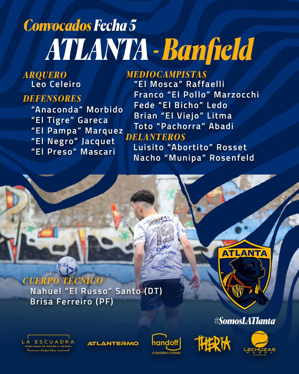 Atlanta_LAT's tweet photo. ¡LOS QUE VIAJAN!

El equipo está manija de fútbol y ya largamos los #Convocados para este domingo jugar ante @Banfield_LAT.

¡Vamos muchachos!

(si no ganan hay que matarlos a todos, la alegría de todxs los bohemixs dependen de estos hijos de puta)

#SomosLATlanta💙💛 https://t.co/X74w7I0oac