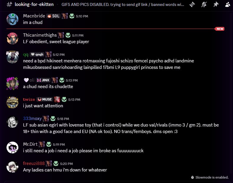 i joined that bpd sluts server cuz i saw it trending on twitter and this is truly something