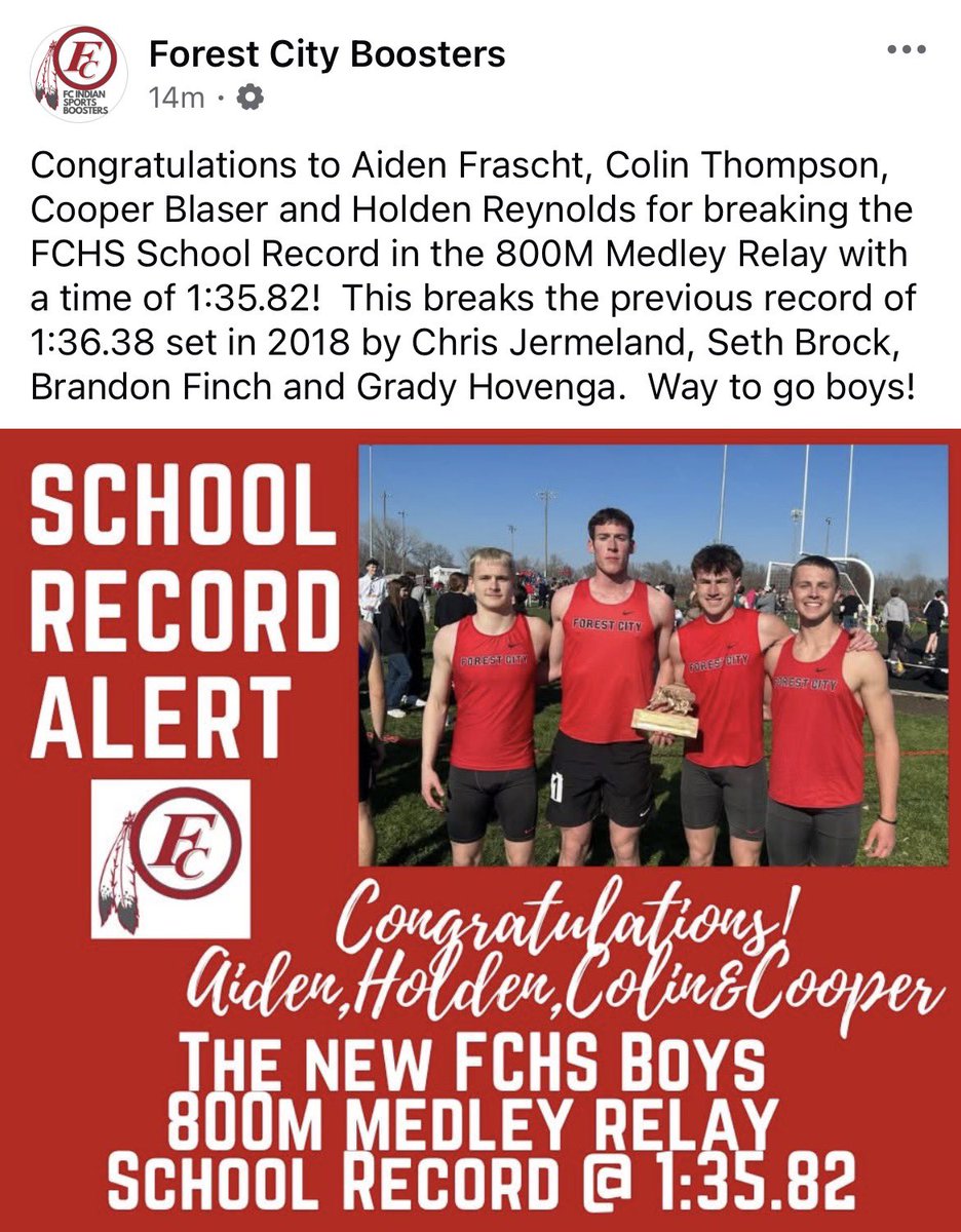 Forest City Boys Track Team tweet media