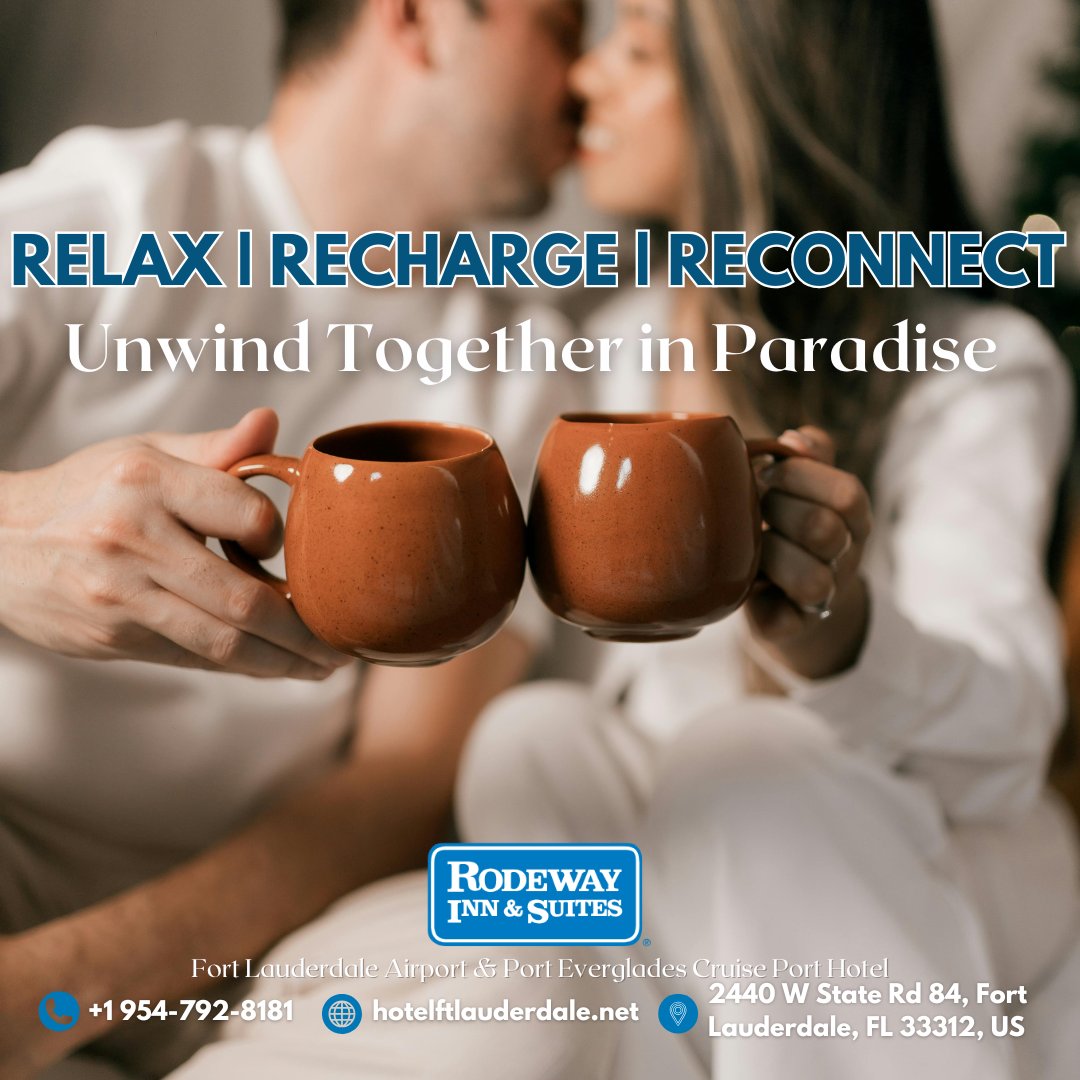 RodewayFLL's tweet image. Whether it’s a honeymoon, anniversary, or just a well-deserved getaway, Rodeway Inn &amp;amp; Suites is your perfect stay in Fort Lauderdale. 💕☀️ 

#RelaxAndRecharge #CouplesRetreat #FortLauderdale #RodewayInnSuites #Anniversary #Honeymoon #Lovers #RenewalofVows