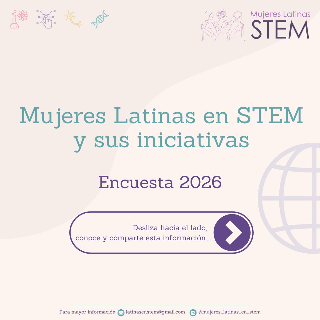 latinasenstem's tweet photo. 🚨✨Después de mucho trabajo en silencio, como @latinasenstem estamos construyendo nuevas iniciativas enfocadas en #desarrolloprofesional, #comunidad y #visibilidad para mujeres en #cienciaytecnología. 🚨✨🚨✨ Responde esta encuesta aquí: https://t.co/a37mr1lRhk #WomeninStem https://t.co/VnZkhuhNxk