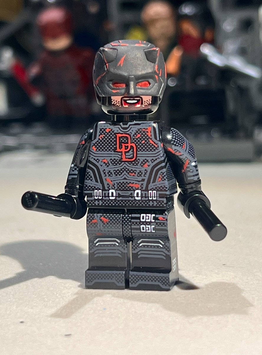 MgfCustoms's tweet image. Super quick custom LEGO Daredevil Born Again season 2 stealth suit. 

Painted the extra details in under 3 hours