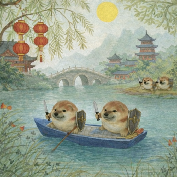 What the dog doing? | 我的刀盾 tweet media