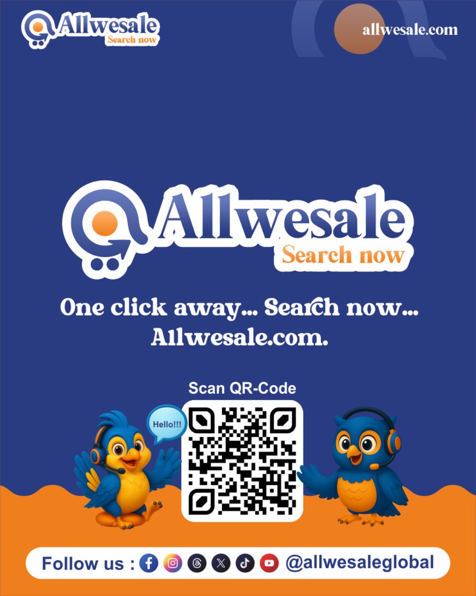 allwesaleglobal's tweet image. Providing real value is the ultimate key to business success. Let’s build a strong entrepreneurial foundation driven by the spirit of creating benefits for others. 🚀
One click away... Search now... Allwesale.com
#Allwesale #Entrepreneurship #BusinessQuotes