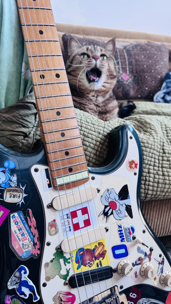 muumuu_7x_xj_'s tweet image. にゃ-
だいすきなストラトだよ♪
午前中はbluesをやりましょう

ｱﾀｼのストラトはこっそりリアハム仕込んでるの知ってた⁇
Dimazioのだよ🫢
レールはむっていうのかなこういうの🤘結構使えるいい音だよ⚡️にゃ-
#fender #LaceSensor
#Humbacker #ハムバッカー