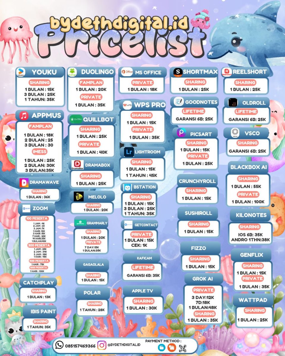 gelagxt's tweet image. WTS WTB SEWA LANGGANAN

netflix disney capcut canva claude ai hbo max appmus remini dazzcam vidio deepl spotify iqiyi meitu wink loklok youtube prime gemini viu chatgpt zoom appmus quillbot melolo dramabox vsco oldroll catchplay picsart goodnotes shortmax  getcontac

#zonauangㅤ