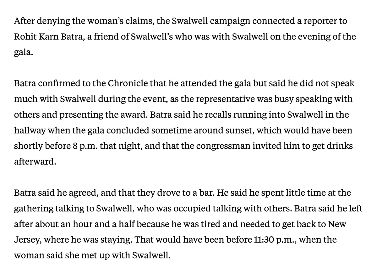 ifudontlike2bad's tweet image. For those saying the Eric Swalwell story is a hit job by Roger Stone or Katie Porter/her connections etc. I can understand why it would seem that way. 
Regardless of how it got out, as a yrs long oppo researcher, I can tell you it isn't bs. Read the articles support these women.