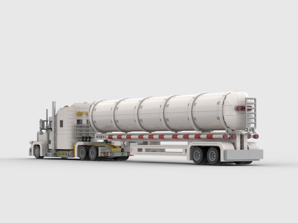 Rebrickable's tweet image. Oil tanker semi-truck by LingKong reb.li/m/255287?spot=… #lego #rebrickable #legomoc