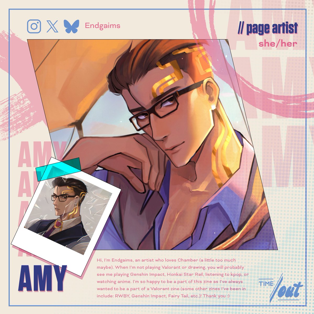 Speaking of sunny days, Chamber always comes prepared. He has to keep that skin looking youthful, after all and <a href="/endgaims/">endgaims</a> illustrates that perfectly~🏖️✨